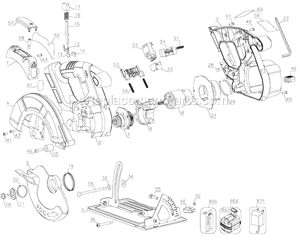 Page A Diagram and Parts List for FS1806CS Type 1 Black and Decker Circular Saw